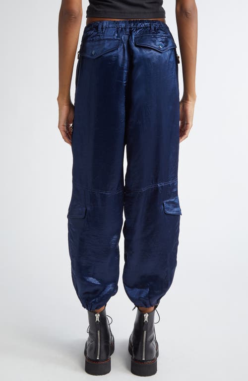 Shop R13 Multipocket Crop Balloon Pants In Navy