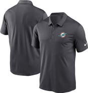 Nike Men's Nike Anthracite Miami Dolphins Franchise Performance Polo