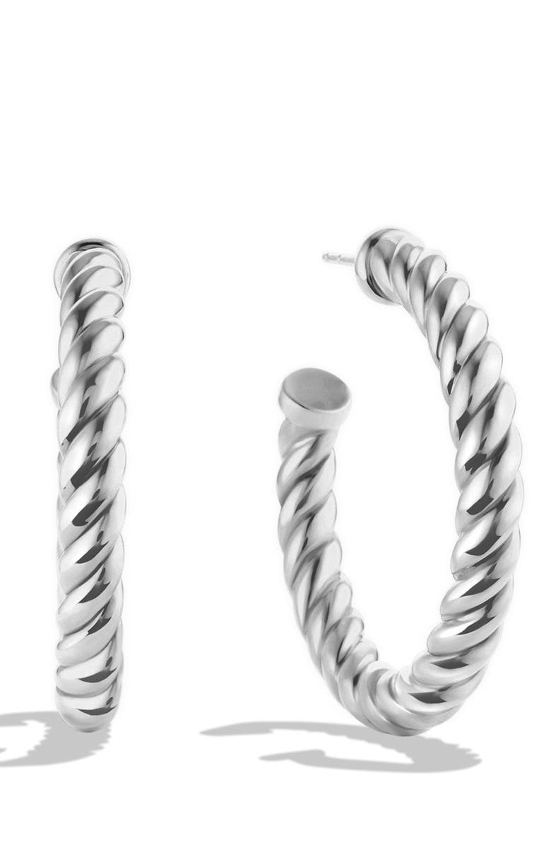 David Yurman Cable Classics Hoop Earrings, Main, color,