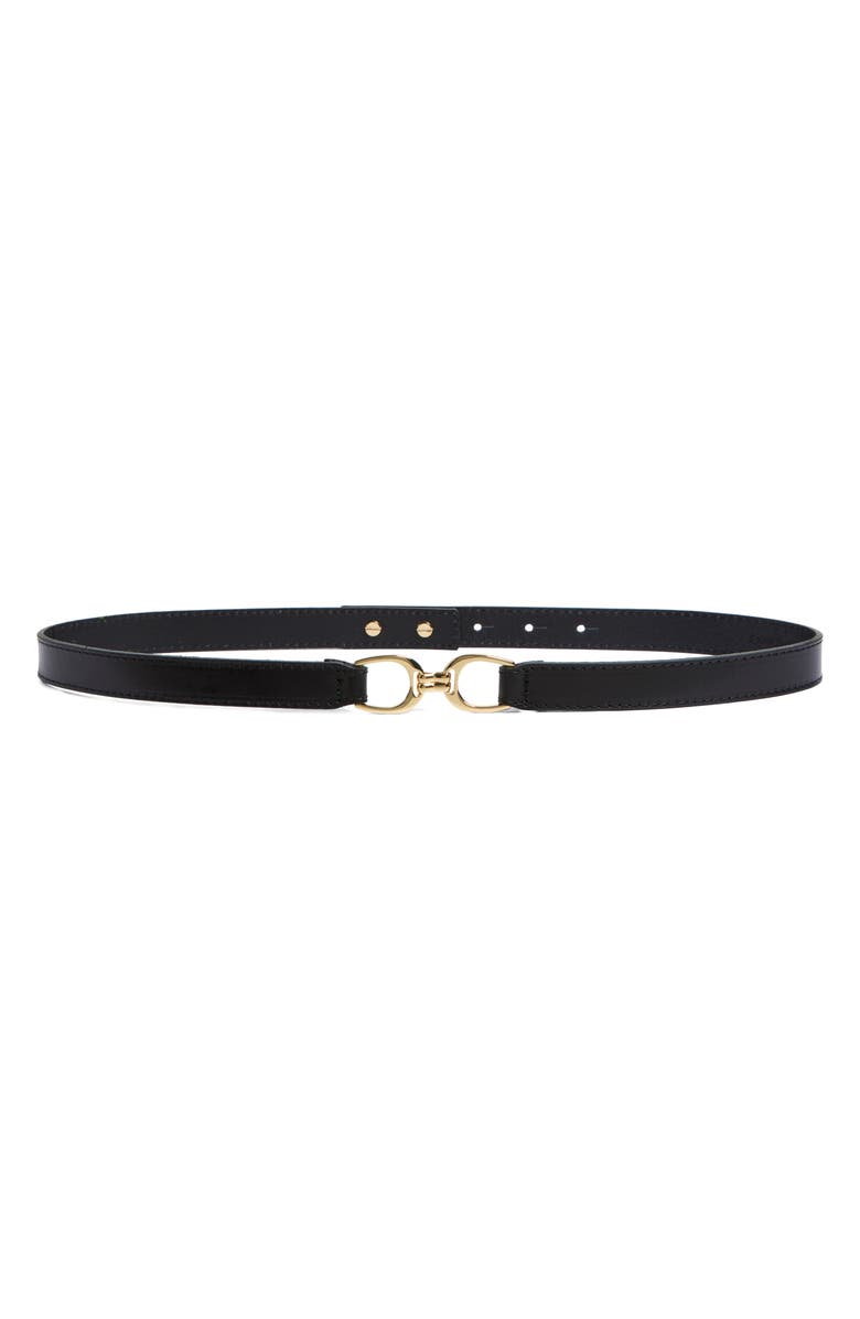 & Other Stories Double Buckle Leather Belt, Main, color, 