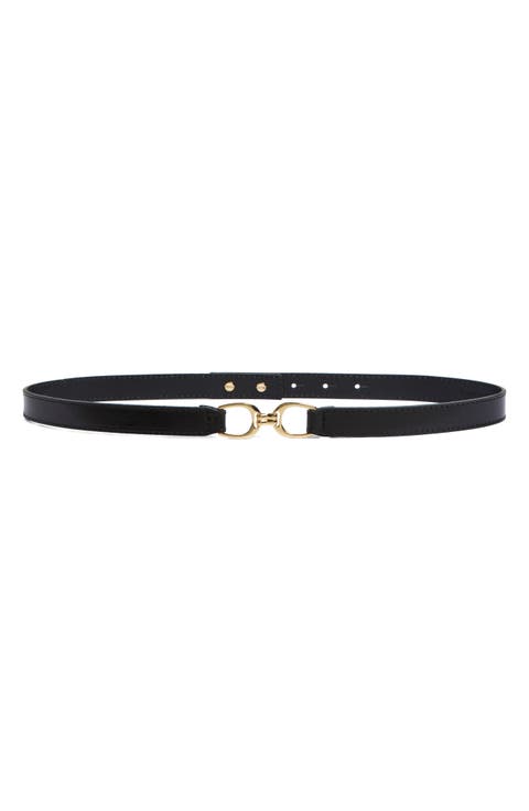 Double Buckle Leather Belt