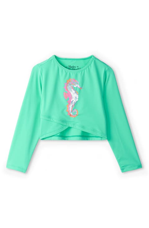 Kids' Painted Seahorse Long Sleeve Rashguard (Toddler, Little Kid & Big Kid)