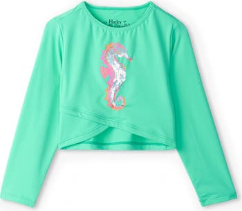 Hatley Whale Stripes Long Sleeve Pocket Rashguard main image 1