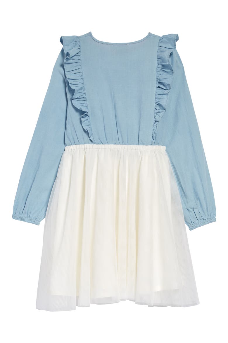 Kids' Chambray Dress, Alternate, color, BLUE SKY WASH