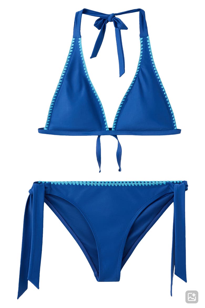Blanket Stitch Two-Piece Swimsuit, Alternate, color, NIGHT BLUE