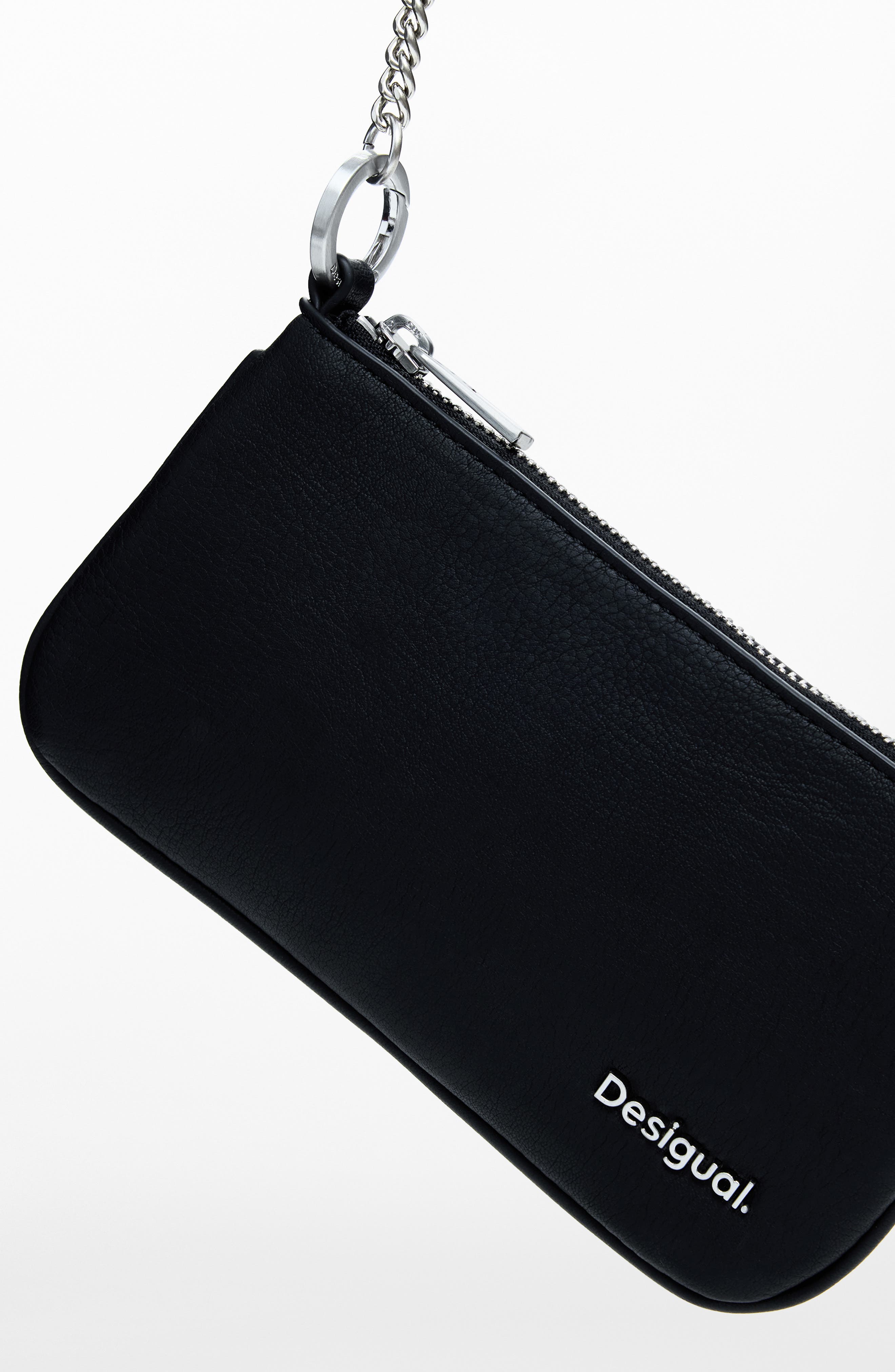 Desigual Faux Leather Crossbody Bag, Alternate, color, Black