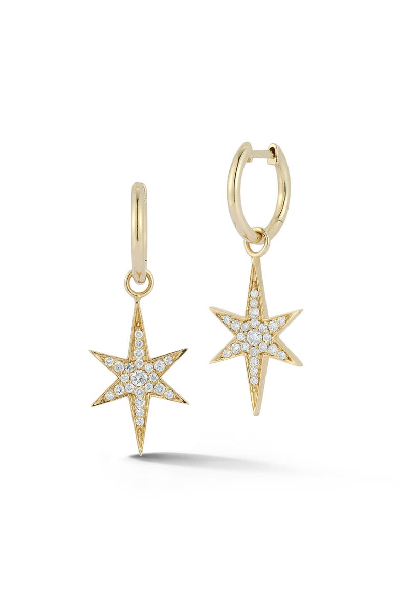 Stella Huggies with Diamonds, Main, color, Yellow Gold