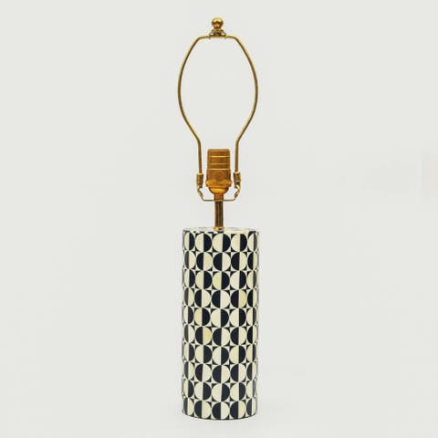 Geo Inlay Blue Table Lamp