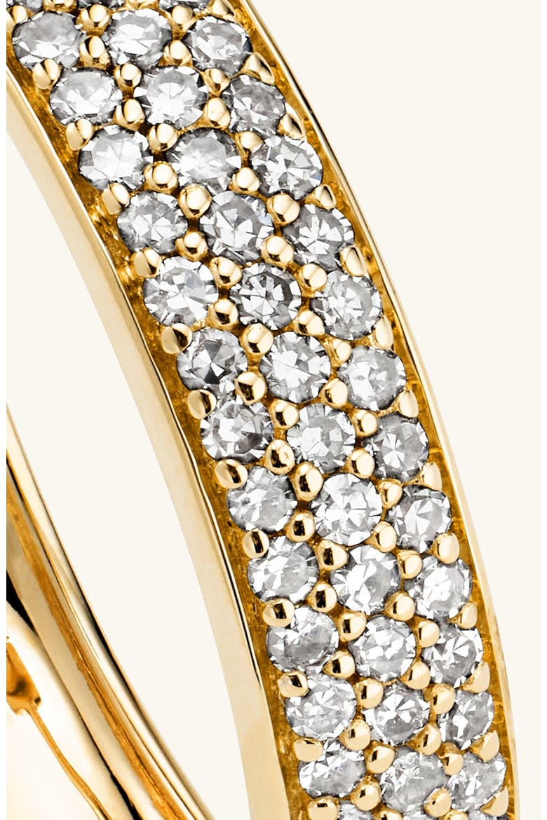 Bold Pavé Diamond Medium Hoops, Alternate, color, Yellow Gold