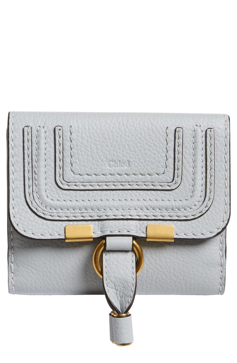 Chloé Marcie Leather French Wallet, Main, color,