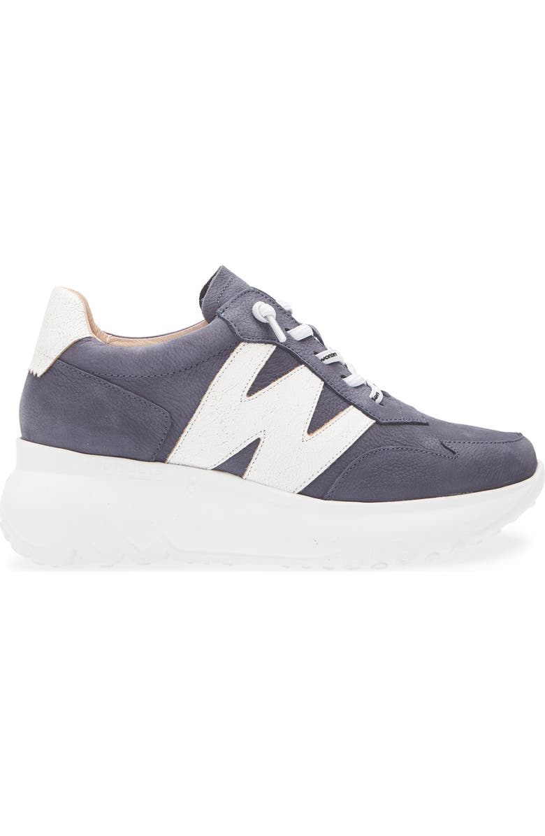 Wonders Samira Platform Wedge Sneaker, Alternate, color, Baltic/ Off-White