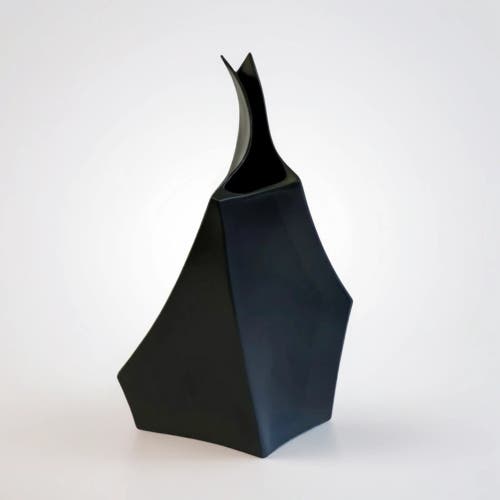 Dina Decor Geo Tall Vase In Black