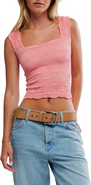 Free People Love Letter Floral Knit Camisole