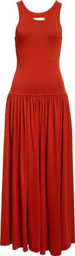 LOULOU DE SAISON Jada Drop Waist Jersey Maxi Dress