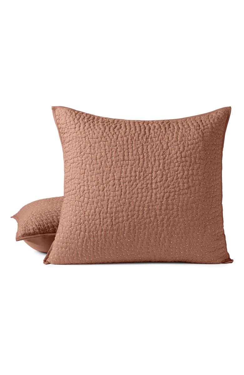 Coyuchi Pebbled Organic Cotton Pillow Sham, Main, color, Praline