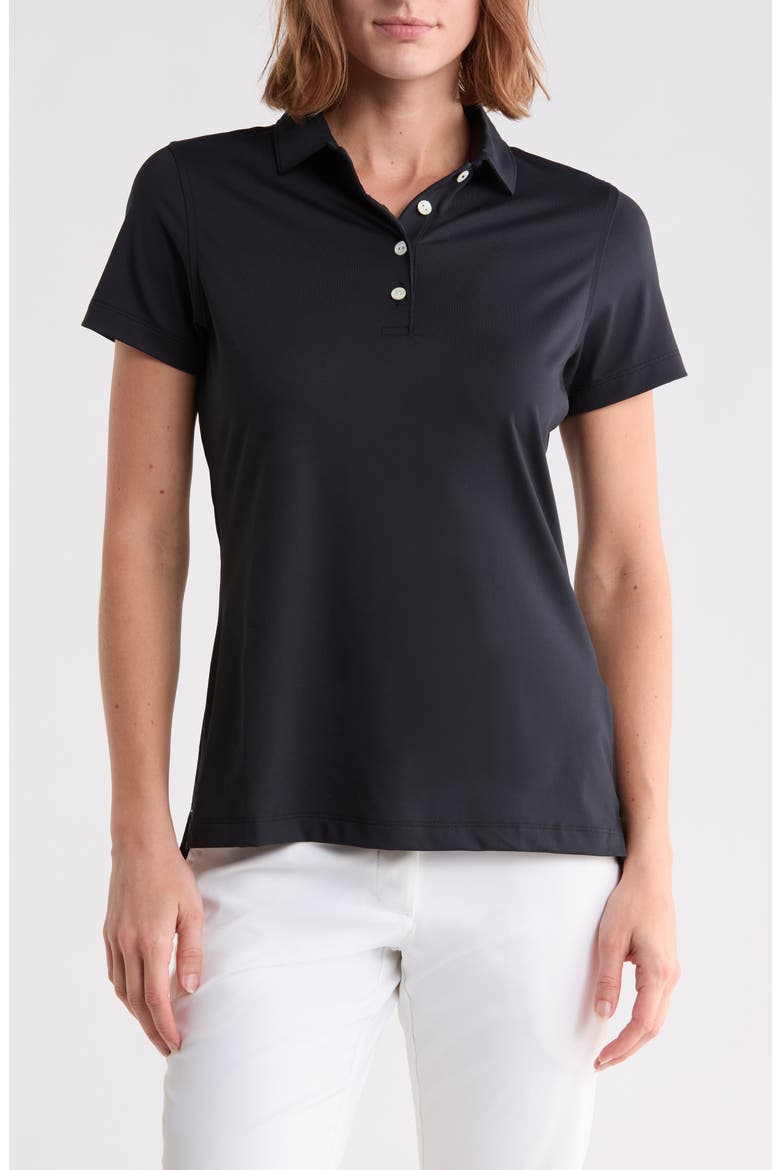 Knit Polo, Main, color, BLACK