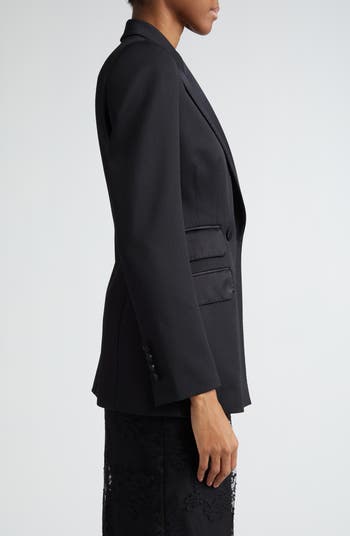 Dolce&Gabbana Double Breasted Wool Blend Tuxedo Jacket