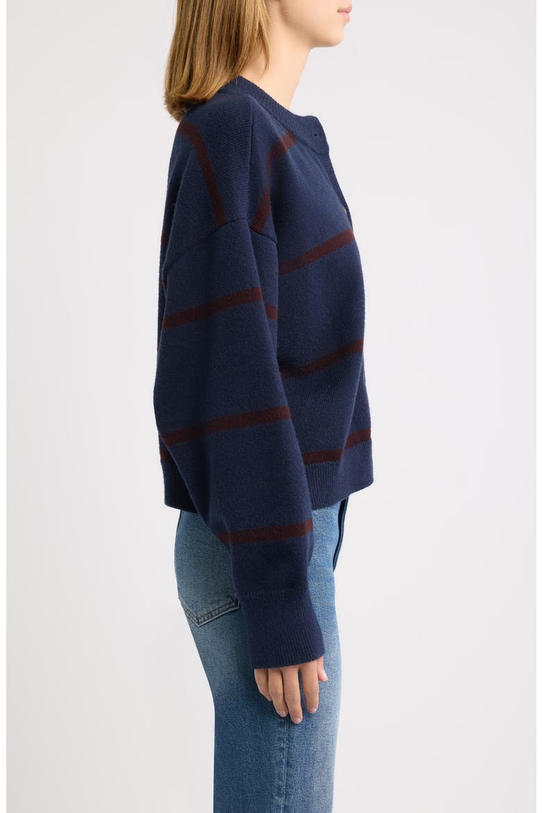 Easy Femme Striped Cardigan, Alternate, color, NAVY STRIPE
