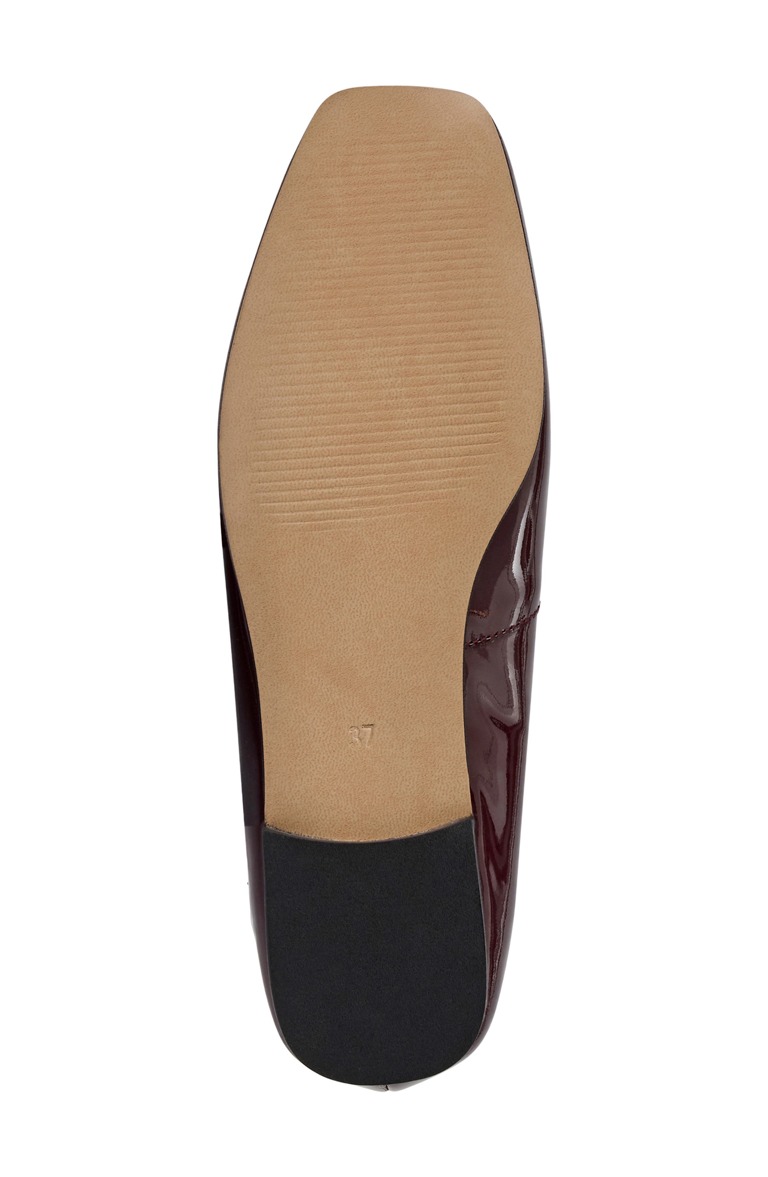 Bruno Magli Melanie Ankle Strap Flat, Alternate, color, Bordeaux Patent