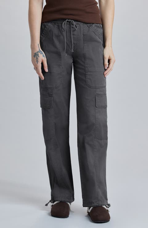 Tabitha Straight Leg Stretch Cotton Twill Cargo Pants
