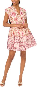 CeCe V-Neck Minidress