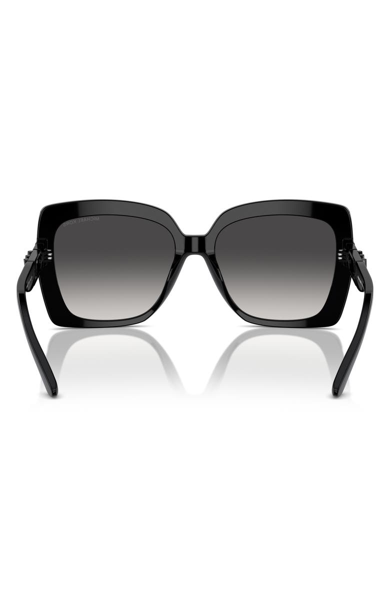 Michael Kors Nice 57mm Gradient Square Sunglasses, Alternate, color, Black / Dark Grey Gradient