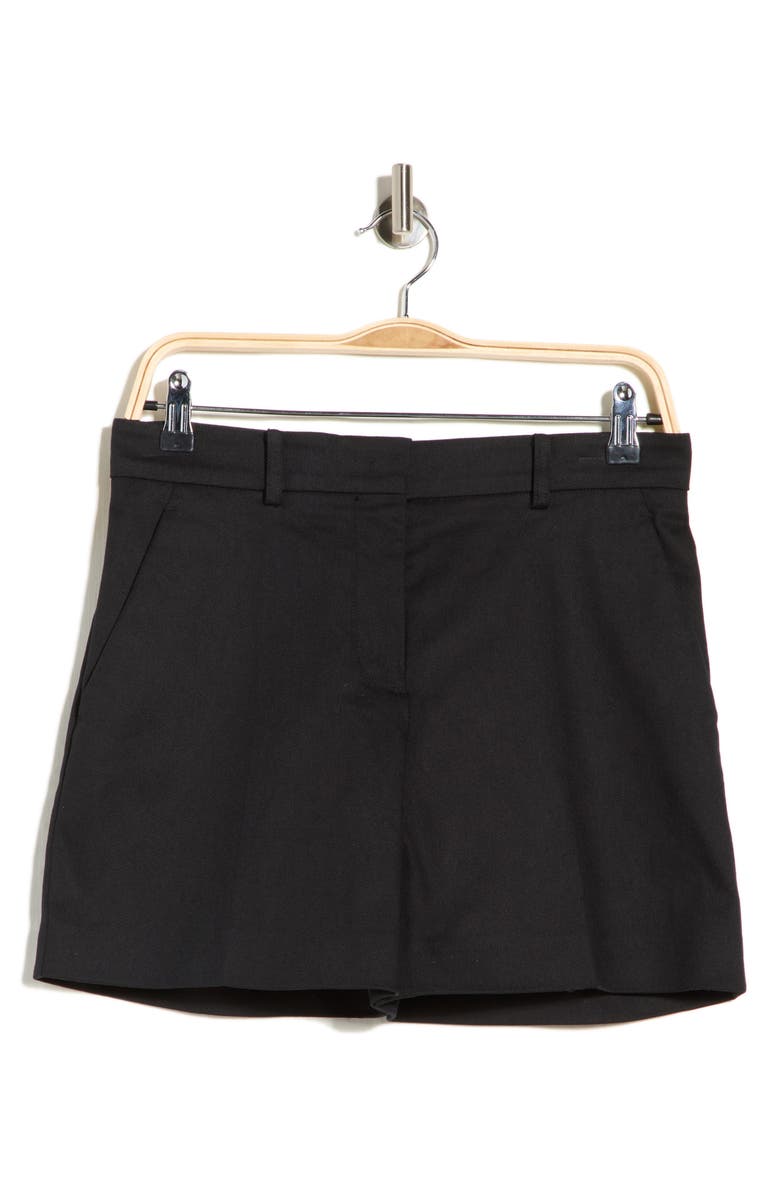 Longchamp Stretch Cotton Shorts, Main, color, Black