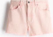 H&M Raw-edge Denim Shorts