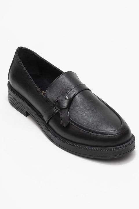 Galea Buckled Leather Loafers