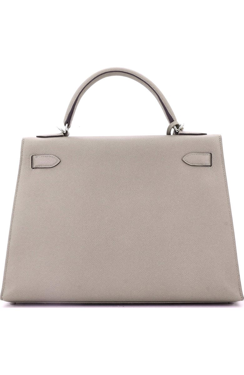 Pre-Owned Hermes Kelly Handbag Grey Epsom with Palladium Hardware 32, Alternate, color, Gris Asphalte