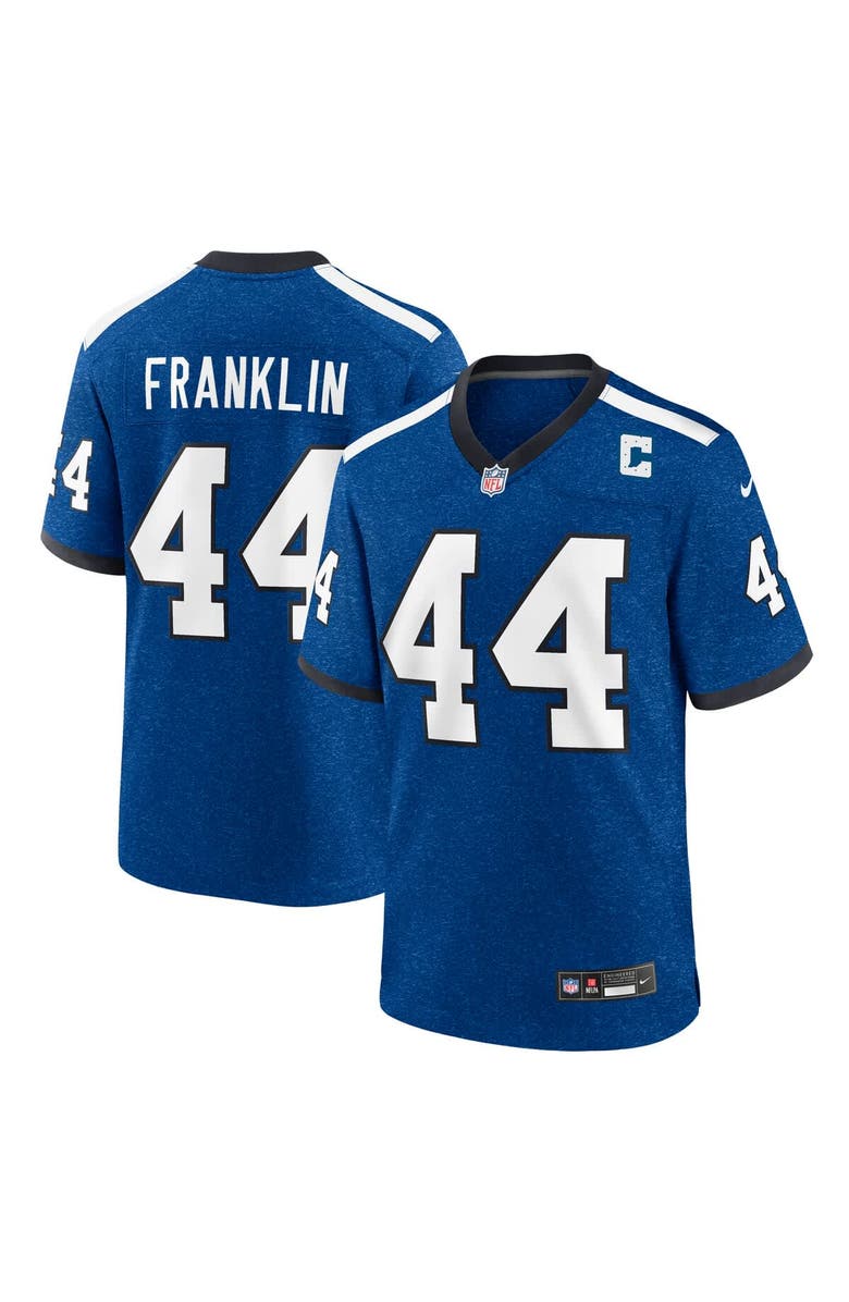 Nike Men's Nike Zaire Franklin Blue Indianapolis Colts Alternate Game Jersey, Main, color, 