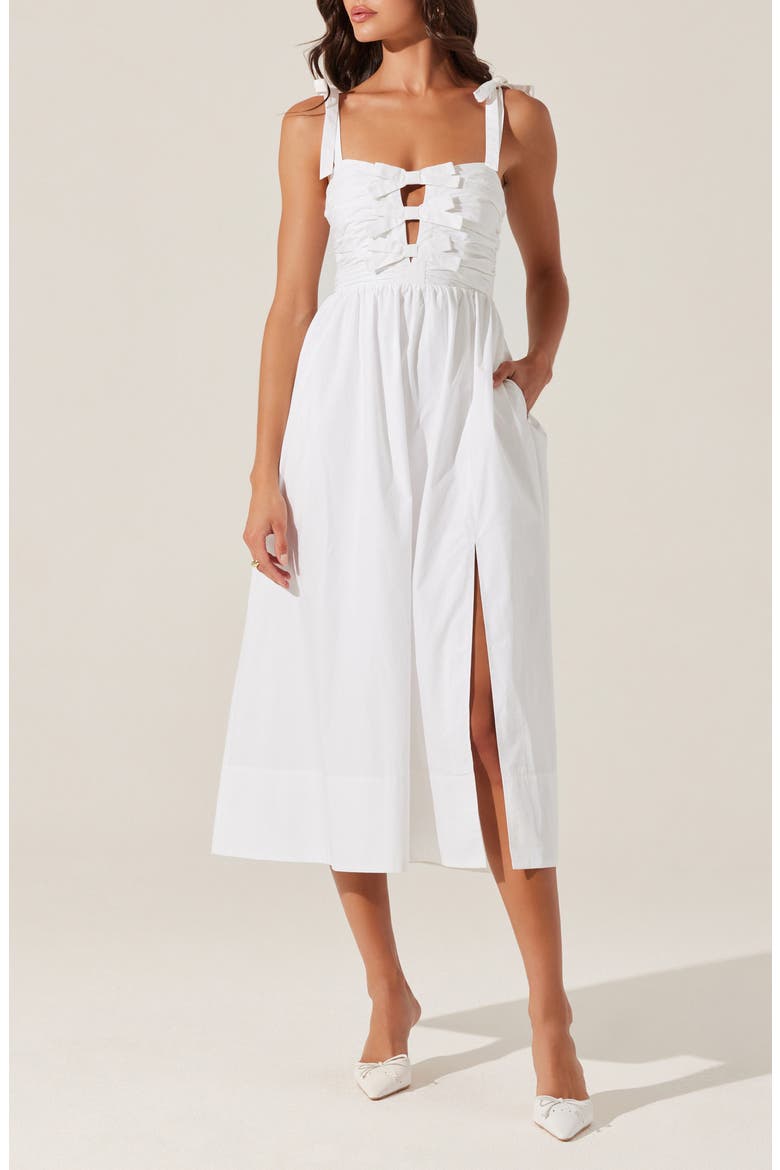 Helia Sleeveless A-Line Dress, Main, color, WHITE