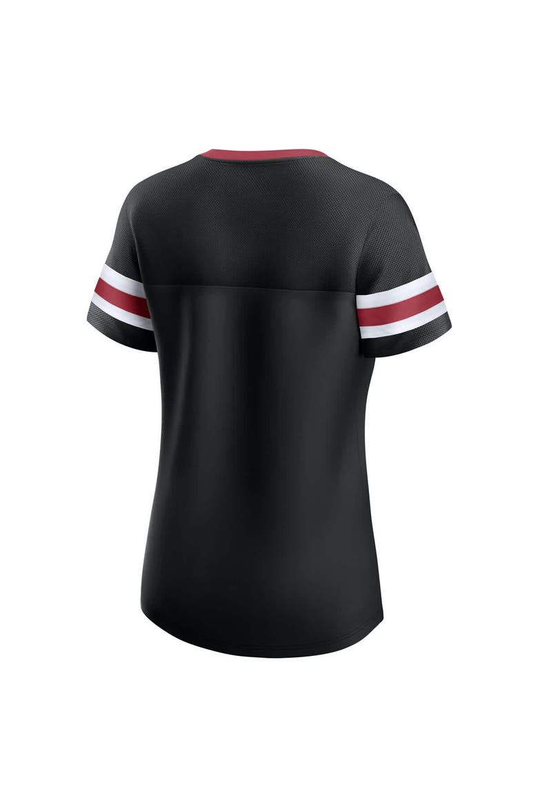 Women's Fanatics Black Arizona Cardinals Original State Lace-Up T-Shirt, Alternate, color, Black