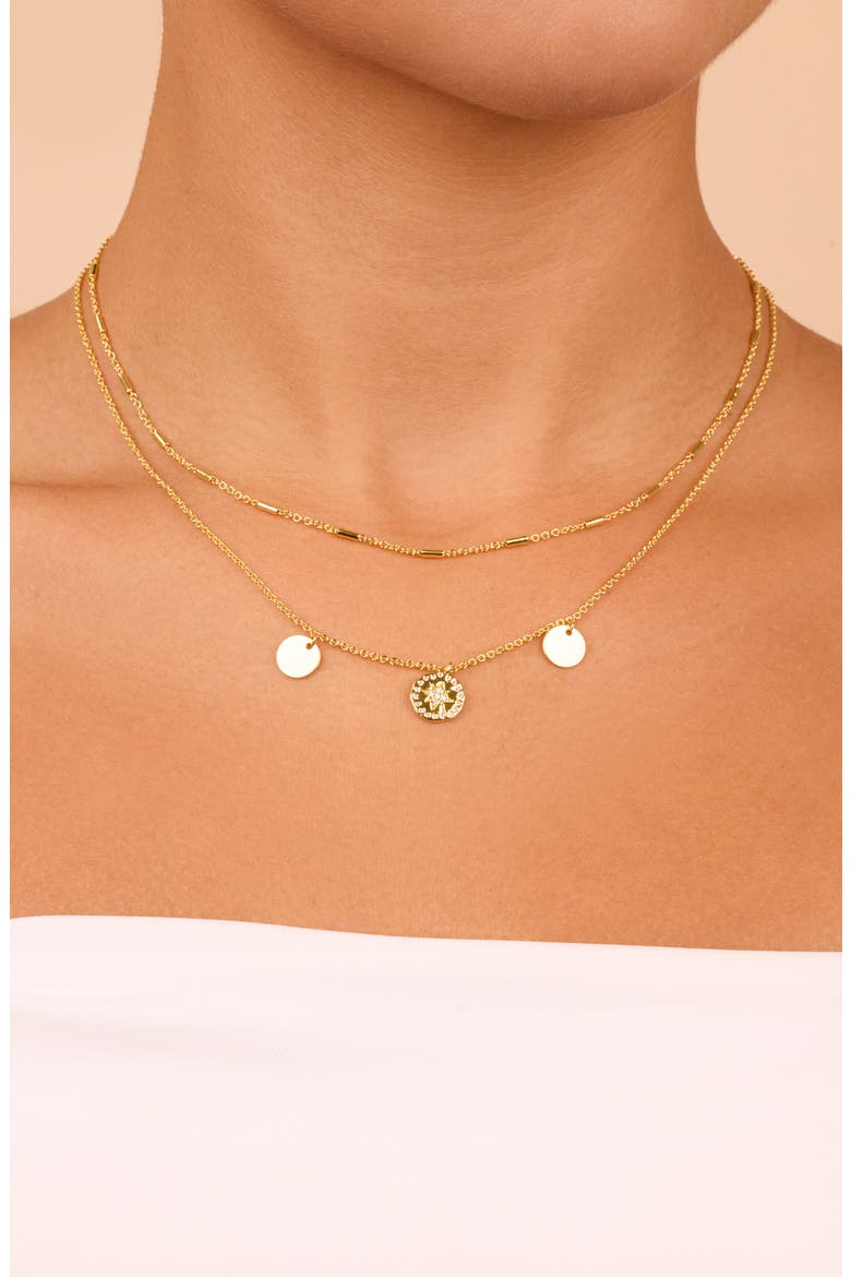 Polaris Pendant Layered Necklace, Alternate, color, GOLD