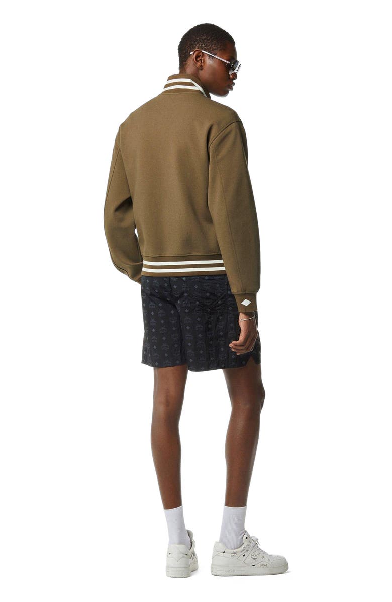 MCM Essential Logo Ponte Track Jacket, Alternate, color, Green