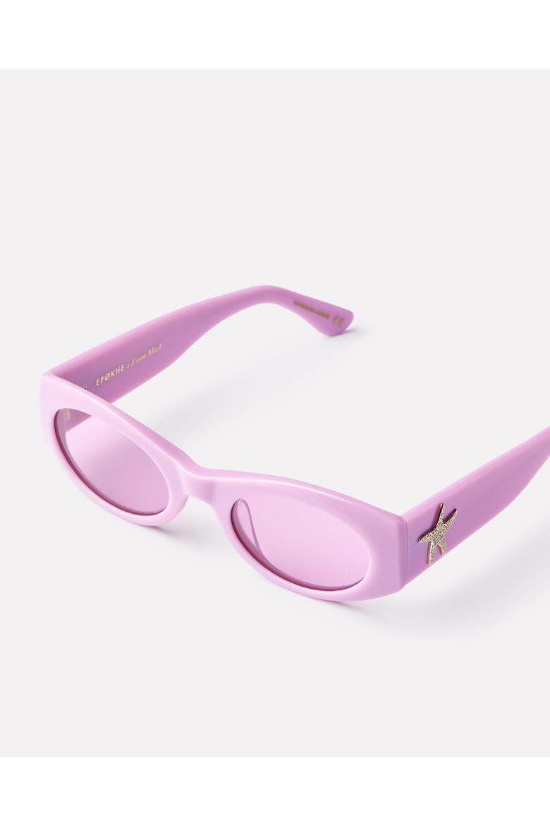 Suede Sunglasses, Alternate, color, Mavue