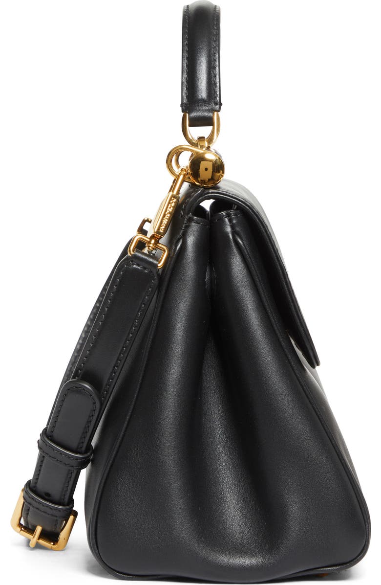 Dolce&Gabbana My Sicily East/West Plongé Leather Top Handle Bag, Alternate, color, 80999 Nero