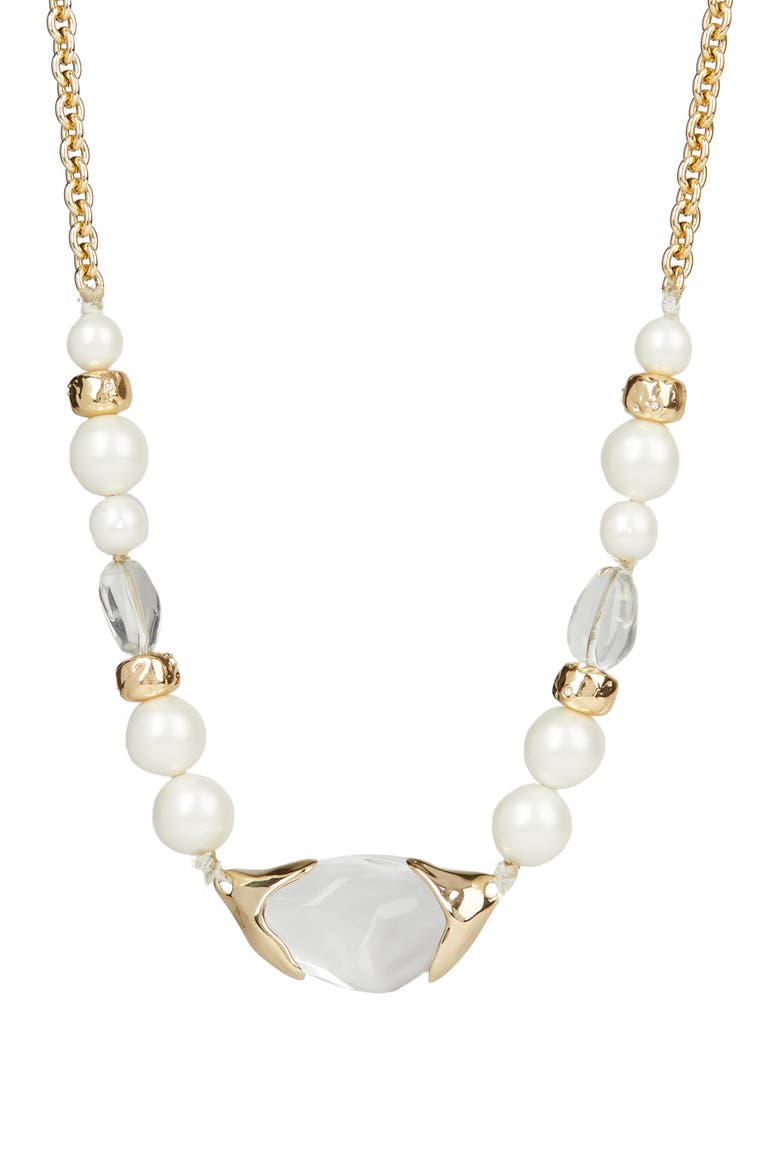 Asteria Nova Encased Pebble Strand Necklace, Main, color, CLEAR
