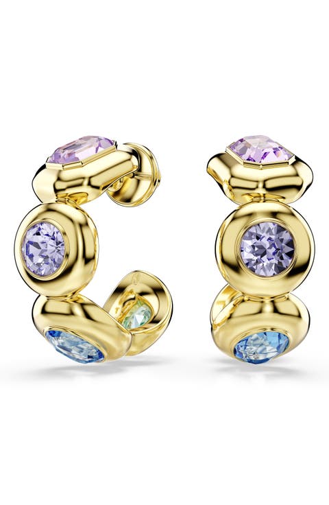 Gema Crystal Hoop Earrings