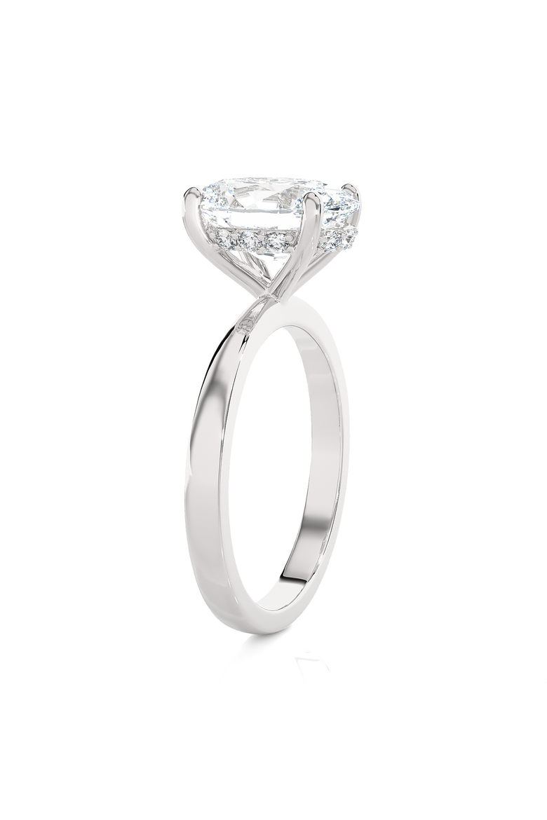 Certified 3.10Ct Oval Diamond Hidden Halo Engagement Ring 14k Gold Lab Grown, Alternate, color, 14k White Gold