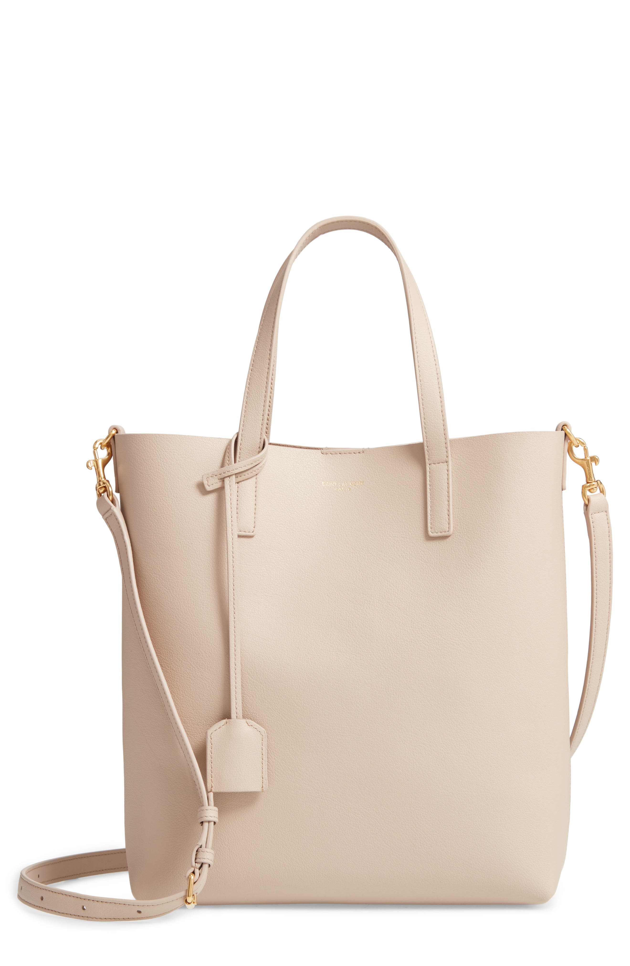 Toy Shopping Leather Tote, Main, color, LIGHT NATURAL