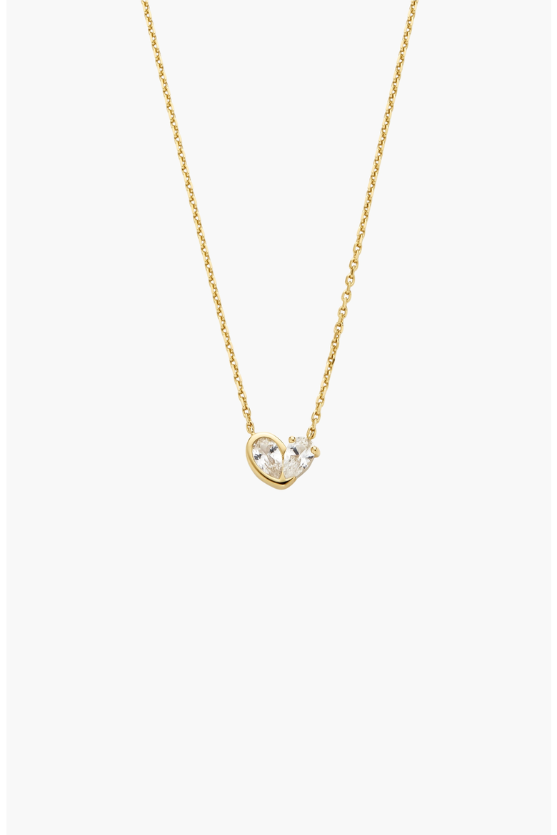 Two of Hearts Necklace, Main, color, 18k Gold Vermeil