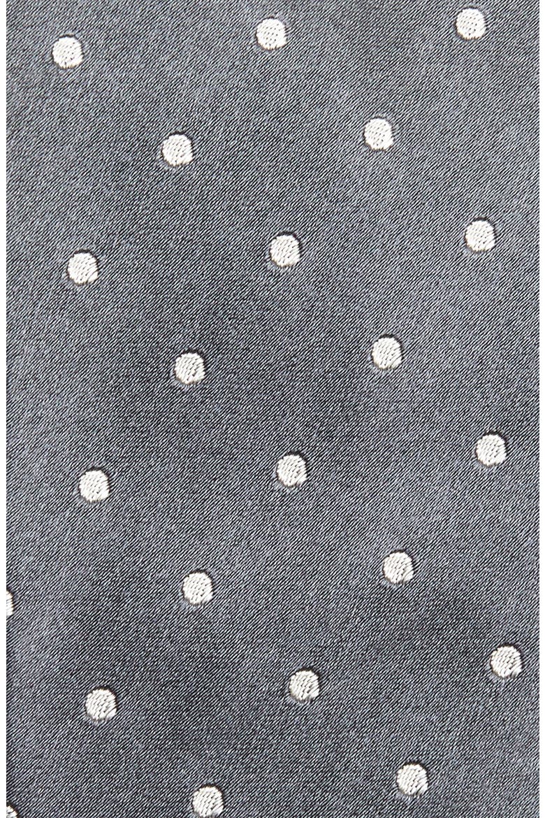 Grey Polka Dot Silk Tie, Alternate, color, DARK GREY