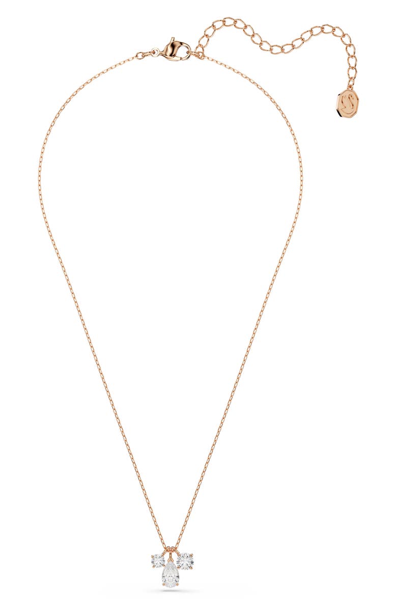 Swarovski Mesmera Pendant Necklace, Alternate, color, Rose Gold/ White