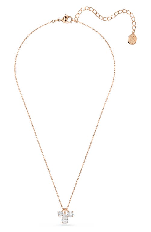 Swarovski Mesmera Rose Gold-tone Plated Pendant Necklace In Gold