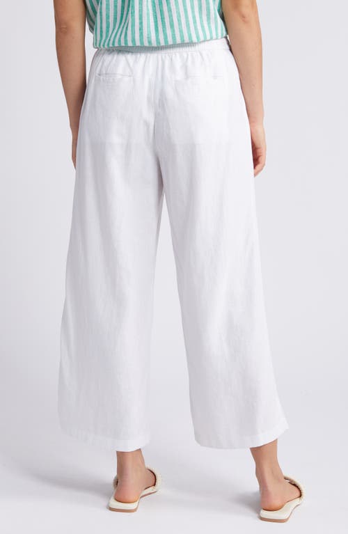 CASLONR CASLON(R) DRAWSTRING WIDE LEG LINEN BLEND PANTS