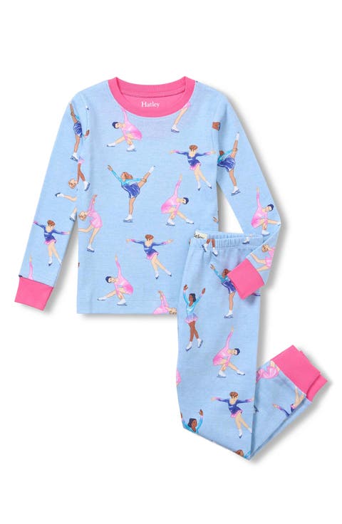 Kids' Figure Skaters Fitted Two-Piece Pajamas