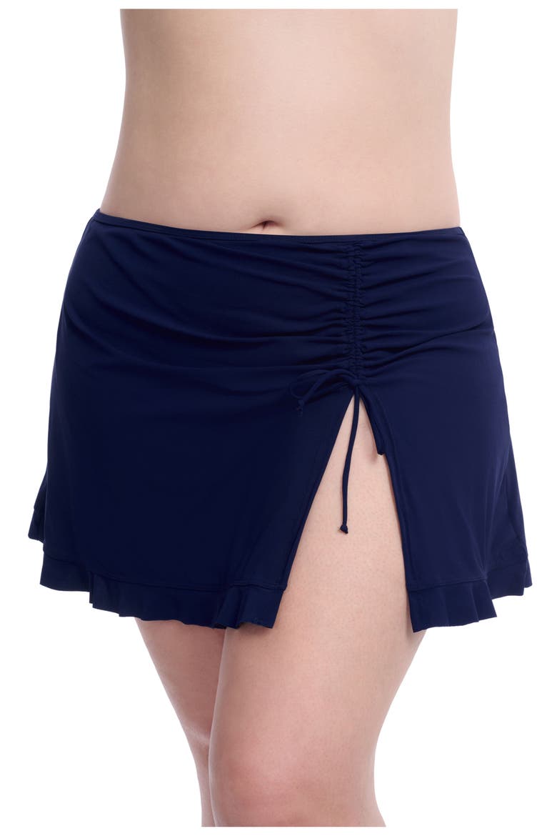 Tutti Frutti Full Figure Skirt Swim Bottom, Main, color, Navy