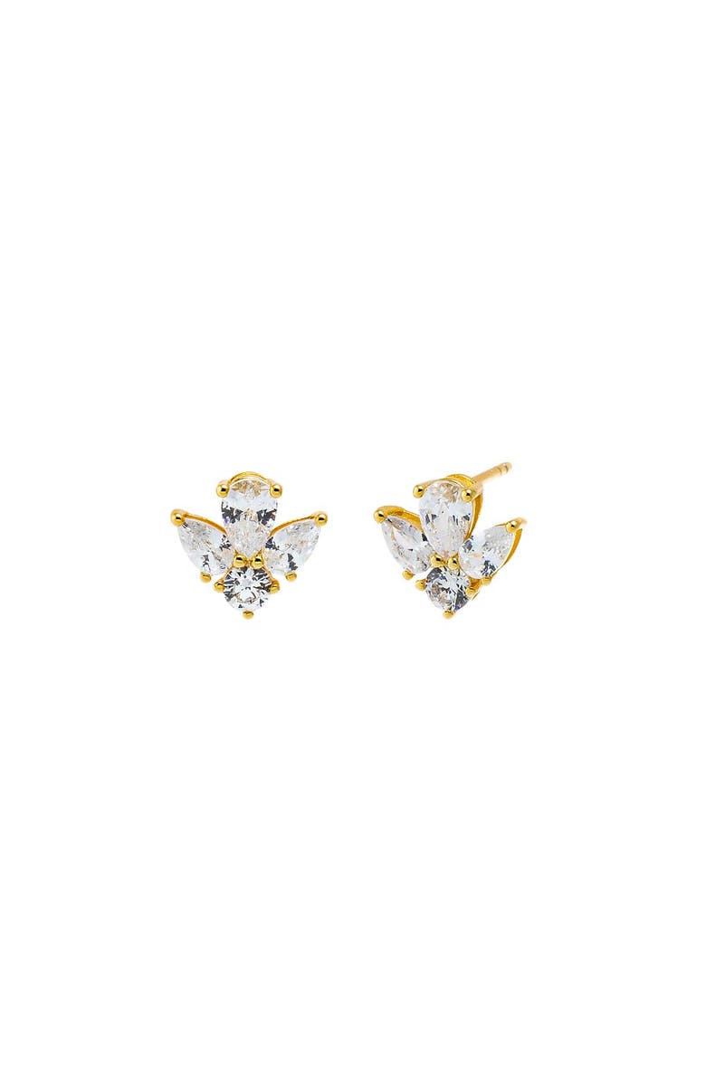 BY ADINA EDEN CZ Pear Cluster Stud Earring, Main, color, Gold