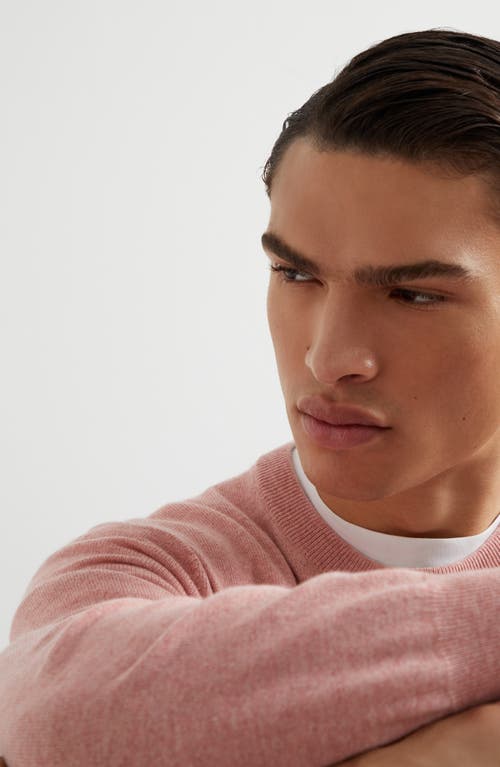Brunello Cucinelli Pink Crewneck Sweater In Pink Grapefruit